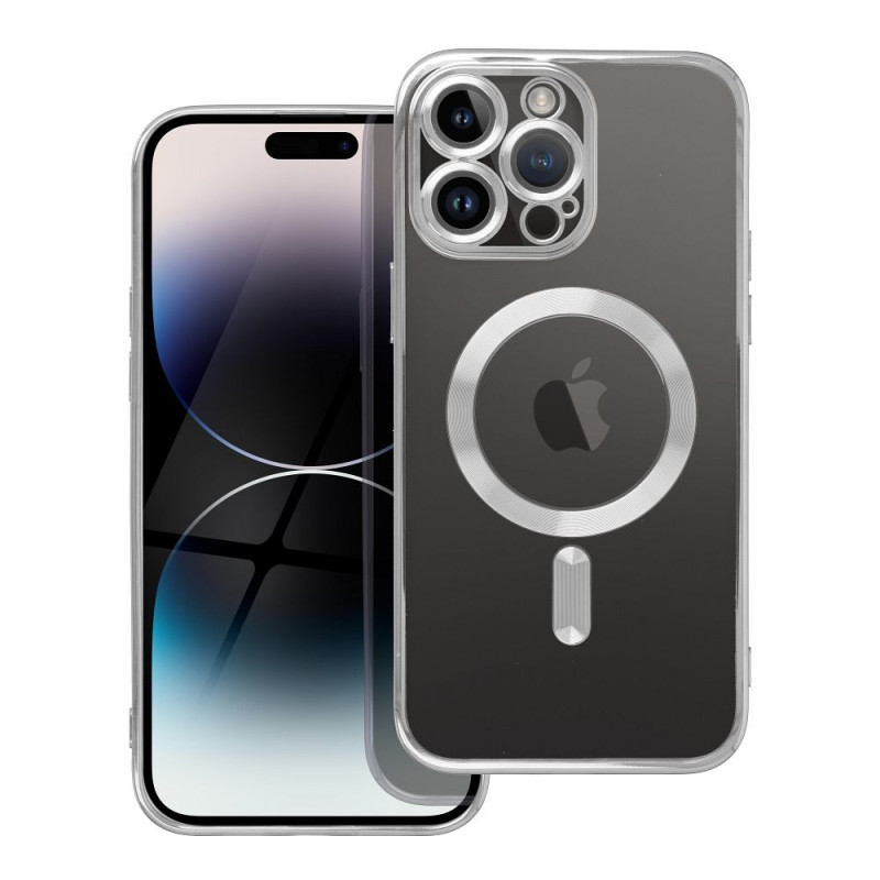 Kryt ELECTRO MAG COVER MagSafe pro iPhone 14 Pro Max - stříbrný