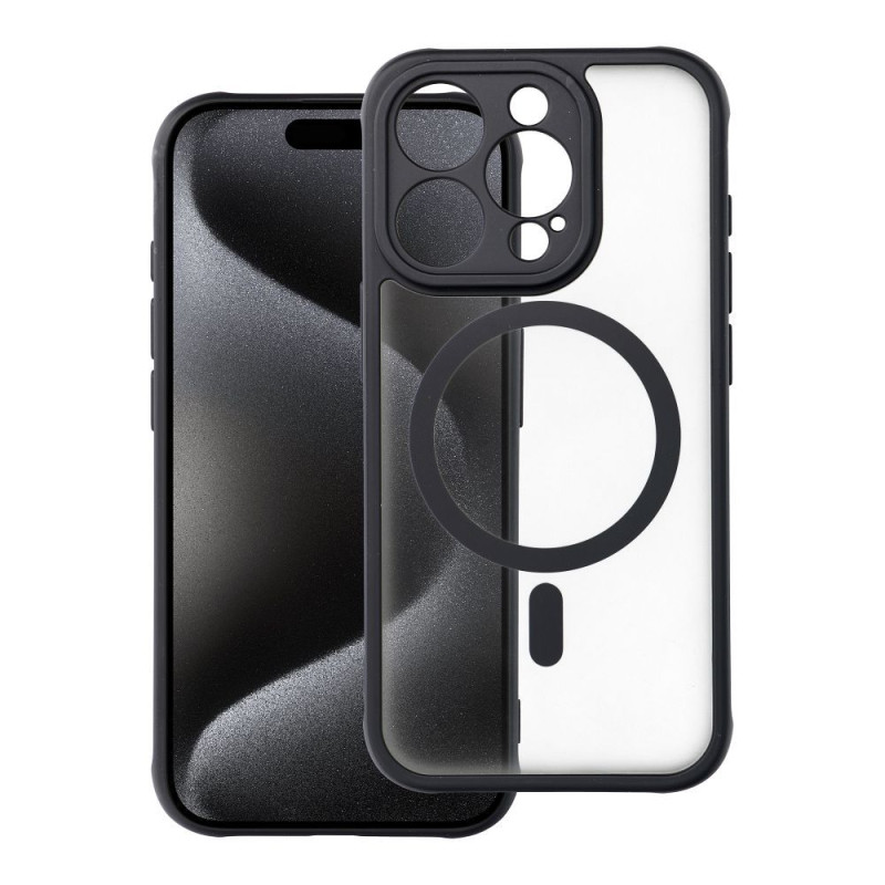Kryt MagSafe FULL MATTE MAG COVER pro iPhone 15 Pro - černý