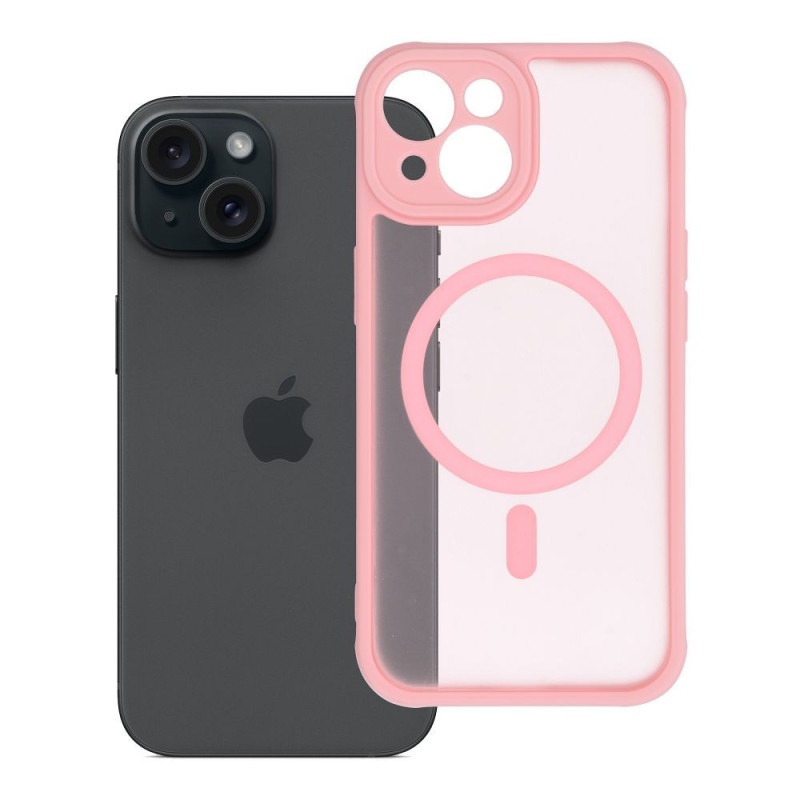 Kryt MagSafe FULL MATTE MAG COVER pro iPhone 15 - světle růžový