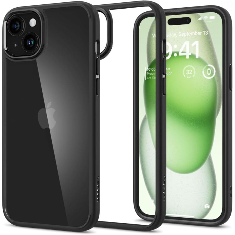 SPIGEN Ultra Hybrid Odolný kryt pro iPhone 15 Plus, černá/čirá