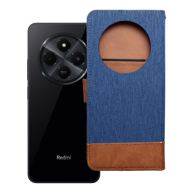 Pouzdro JEANS BOOK pro Xiaomi Redmi 14C - modré