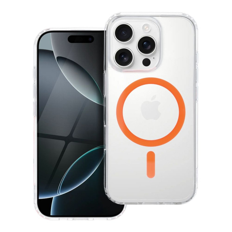 Kryt DROP GLUE MAG COVER MagSafe pro iPhone 13 - oranžový