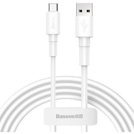 BASEUS CATSW-02 Datový a nabíjecí kabel s konektory USB/USB-C, 3A, 1m, bílý