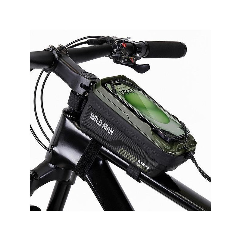 Brašna Wildman GX200 na rám kola 1 l pro telefony 4–7 palců - zelená