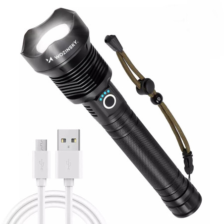 Taktická svítilna Wozinsky WLT-20W 2000 lm IP65 - černá