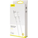 BASEUS CATSW-02 Datový a nabíjecí kabel s konektory USB/USB-C, 3A, 1m, bílý