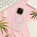 Kryt FRAME MAG COVER pro iPhone 14 MagSafe – pudrově růžový
