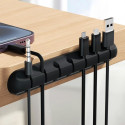 Organizér kabelů Blue Star PJ-OCZ8 pro 7 kabelů černý