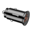 BASEUS CCAL-YS01 Circular 30W autonabíječka USB+USB-C PD QC3.0, černá
