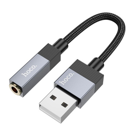 Adaptér Hoco UPA32D USB-A na Jack 3,5 mm černý