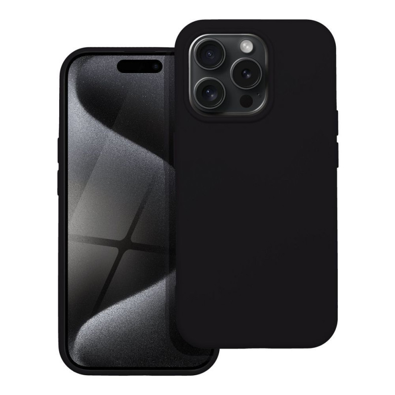 Kryt SILICONE pro iPhone 15 Pro - černý
