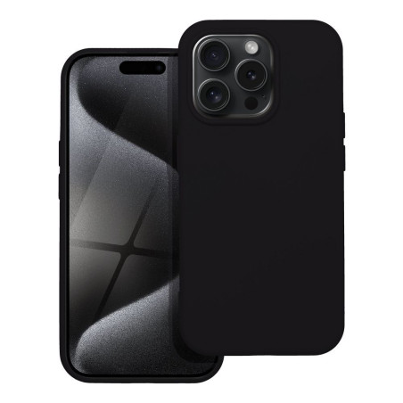 Kryt SILICONE pro iPhone 15 Pro - černý
