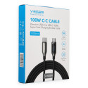 Kabel Veger USB-C na USB-C 100W 5A 1,5 m s LED displejem