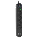 Prodlužovací kabel Art FU815 3 m se 4 zásuvkami a USB