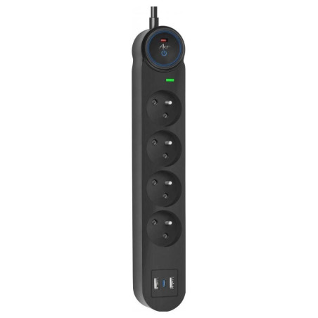 Prodlužovací kabel Art FU815 3 m se 4 zásuvkami a USB