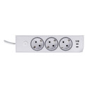 Zásuvková lišta E59 3 zásuvky, USB-C 25W, 1,5 m