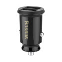 BASEUS CCALL-ML01 Mini duální autonabíječka, 2x USB s výkonem 15W, černá