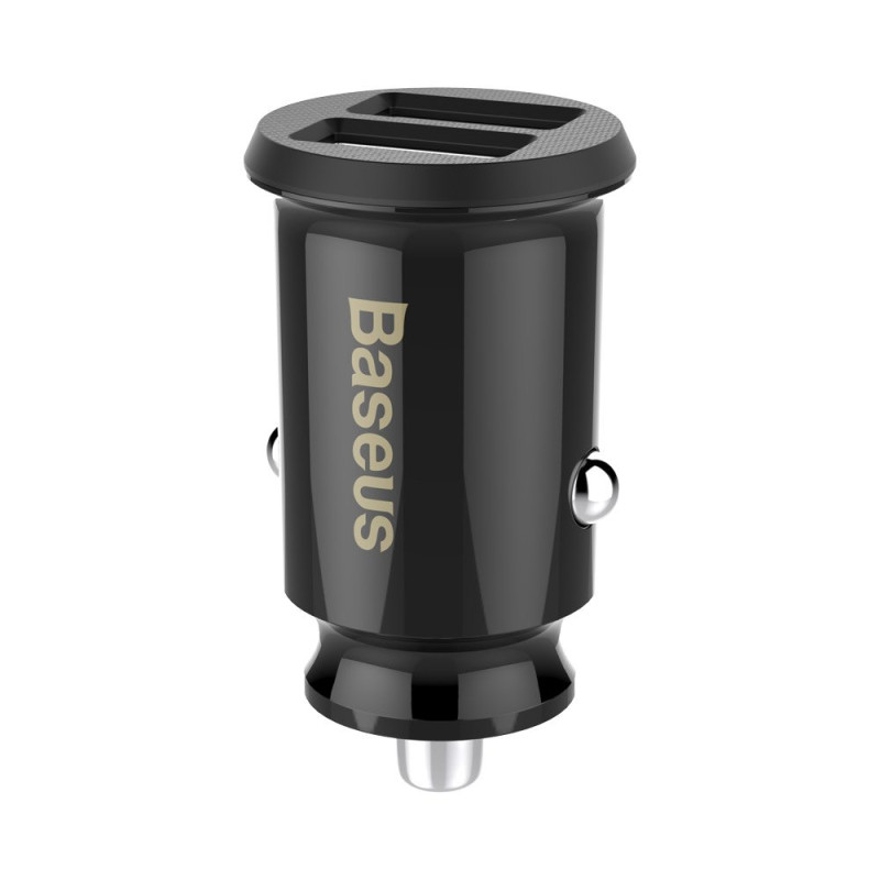 BASEUS CCALL-ML01 Mini duální autonabíječka, 2x USB s výkonem 15W, černá