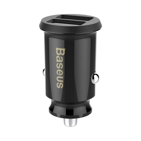 BASEUS CCALL-ML01 Mini duální autonabíječka, 2x USB s výkonem 15W, černá