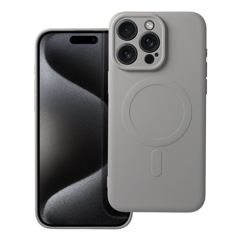 Kryt SILICONE MAG COVER MagSafe pro iPhone 15 Pro Max (6,7") - titanově šedý