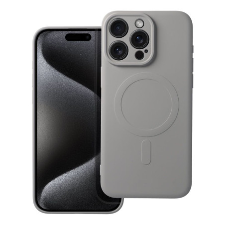 Kryt MagSafe SILICONE MAG COVER pro iPhone 15 Pro Max – šedý