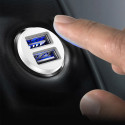 BASEUS CCALL-ML01 Mini duální autonabíječka, 2x USB s výkonem 15W, černá