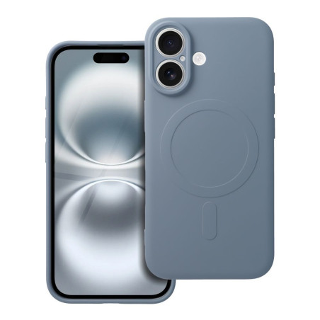 Kryt Silicone Mag Cover s MagSafe pro iPhone 16 - světle modrý
