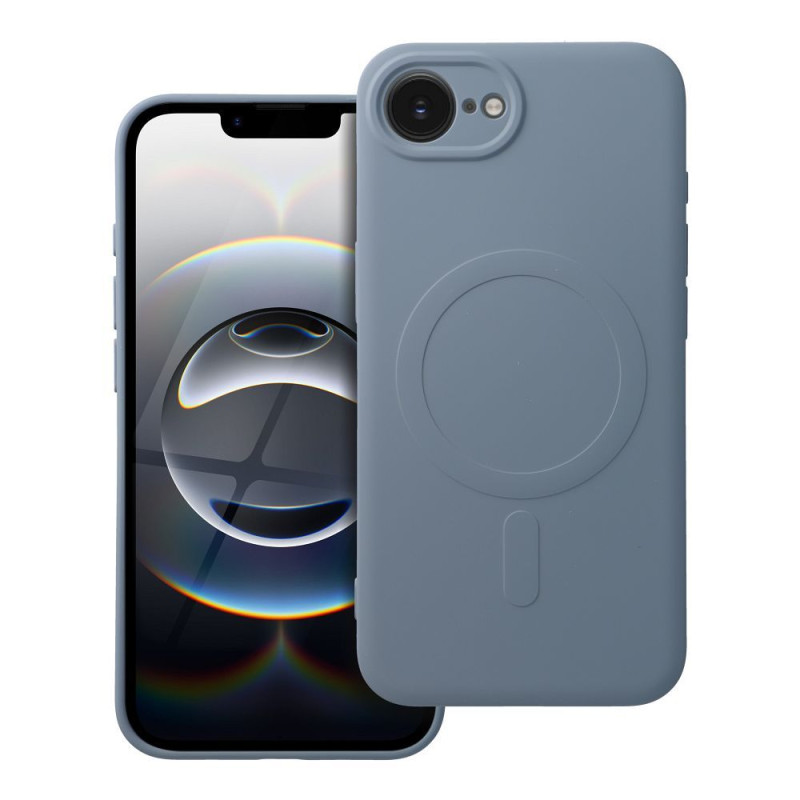 Kryt SILICONE MAG COVER MagSafe pro iPhone 16e - světle modrý