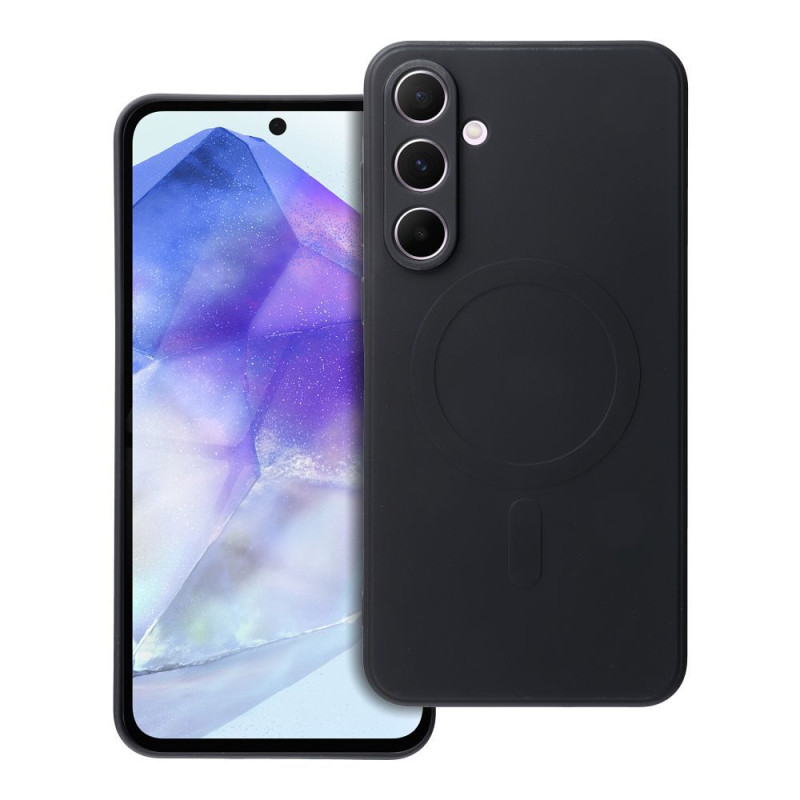 Kryt SILICONE MAG COVER MagSafe pro Samsung Galaxy A55 - černý