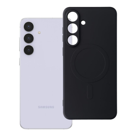 Kryt Silicone Mag Cover pro Samsung Galaxy S25 FE - černý