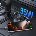 Tech-Protect CC02 2-portová autonabíječka USB-A / USB-C PD 35W / QC 3.0, černá