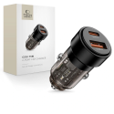 Tech-Protect CC03 2-portová autonabíječka USB-A / USB-C PD 75W, černá