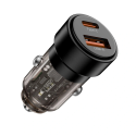Tech-Protect CC03 2-portová autonabíječka USB-A / USB-C PD 75W, černá