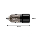 Tech-Protect CC03 2-portová autonabíječka USB-A / USB-C PD 75W, černá
