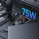Tech-Protect CC03 2-portová autonabíječka USB-A / USB-C PD 75W, černá