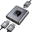 Tech-Protect HB07 – HDMI HUB 2v1, 4K/60Hz, šedý