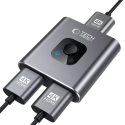 Tech-Protect HB07 – HDMI HUB 2v1, 4K/60Hz, šedý
