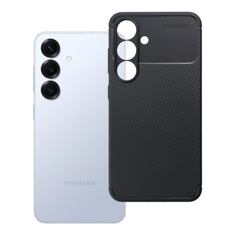 Kryt CARBON PREMIUM pro Samsung Galaxy S25 - černý