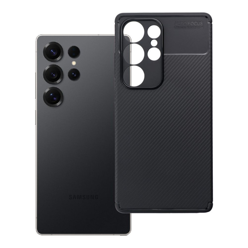 Pouzdro CARBON PREMIUM pro Samsung Galaxy S25 Ultra - černé