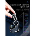 BASEUS CCALL-RH01 Autonabíječka, Bluetooth MP3 transmiter a handsfree s 2x USB, černý