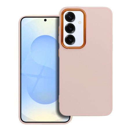 Kryt FRAME pro Samsung Galaxy S25 - pudrově růžový
