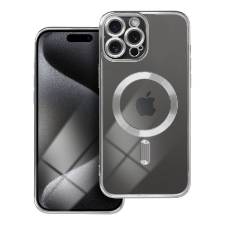 Kryt ELECTRO MAG COVER pro iPhone 15 Pro Max stříbrný