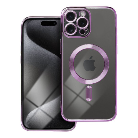 Kryt Electro Mag Cover pro iPhone 15 Pro Max fialový