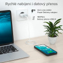 AG PREMIUM HD15 Kabel USB-C/Lightning pro Apple zařízení, délka 1m, bílý