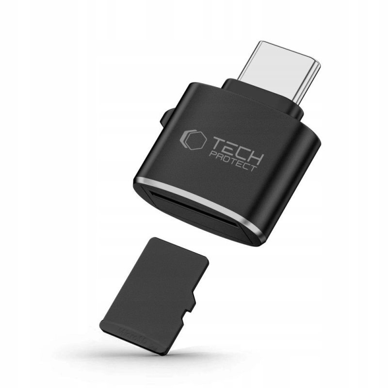 Tech-Protect UltraBoost USB-C – čtečka karet MicroSD / TF adaptér, černá