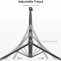 TECHSUIT C05 Ultra dlouhá selfie teleskopická tyč 205cm se stativem (tripod) a Bluetooth, černá