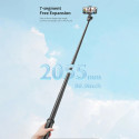 TECHSUIT C05 Ultra dlouhá selfie teleskopická tyč 205cm se stativem (tripod) a Bluetooth, černá
