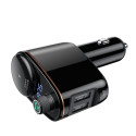 BASEUS CCALL-RH01 Autonabíječka, Bluetooth MP3 transmiter a handsfree s 2x USB, černý