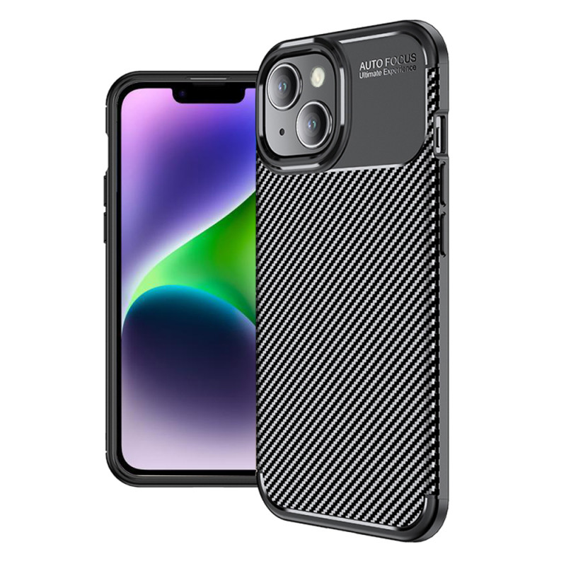 TECHSUIT CarbonFibre kryt pro iPhone 14, černý