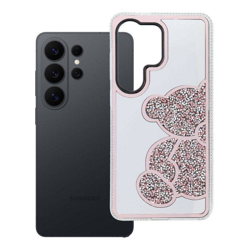 Pouzdro TEDDY BEAR pro Samsung Galaxy S26 Ultra - růžové